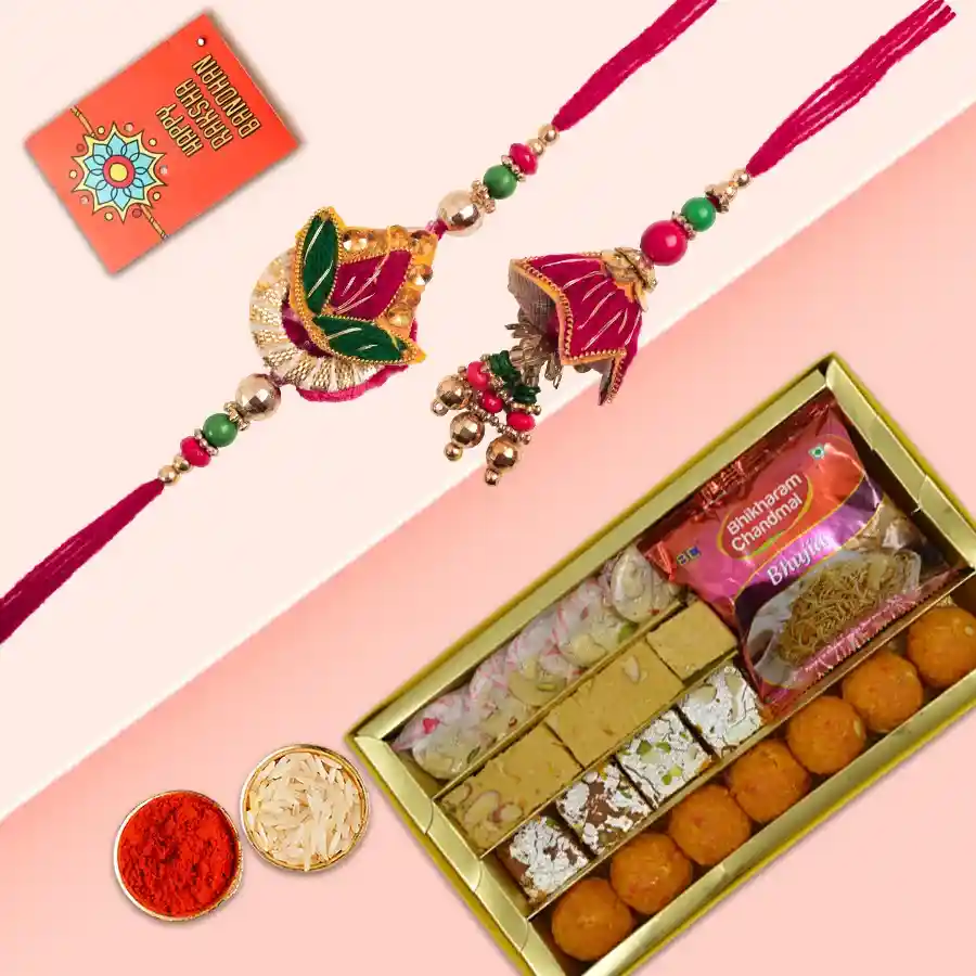Fancy Bhaiya Bhabhi Rakhi n Sweet Merging