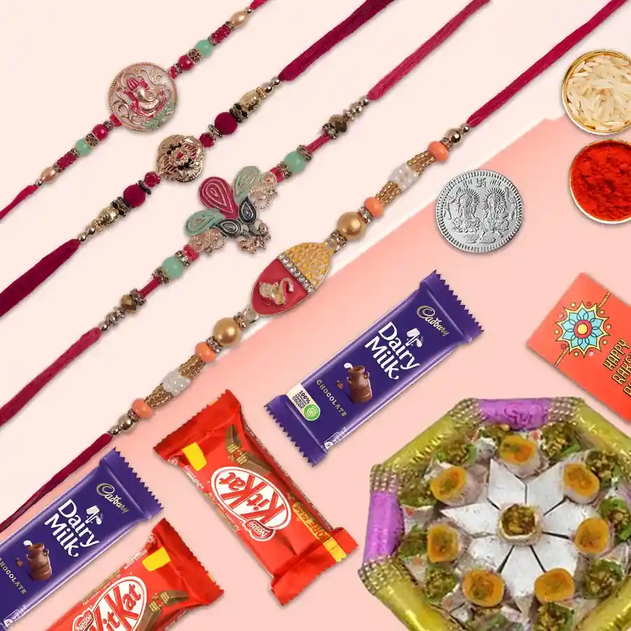 Extra Sweetness with Fancy Rakhi for Bhai