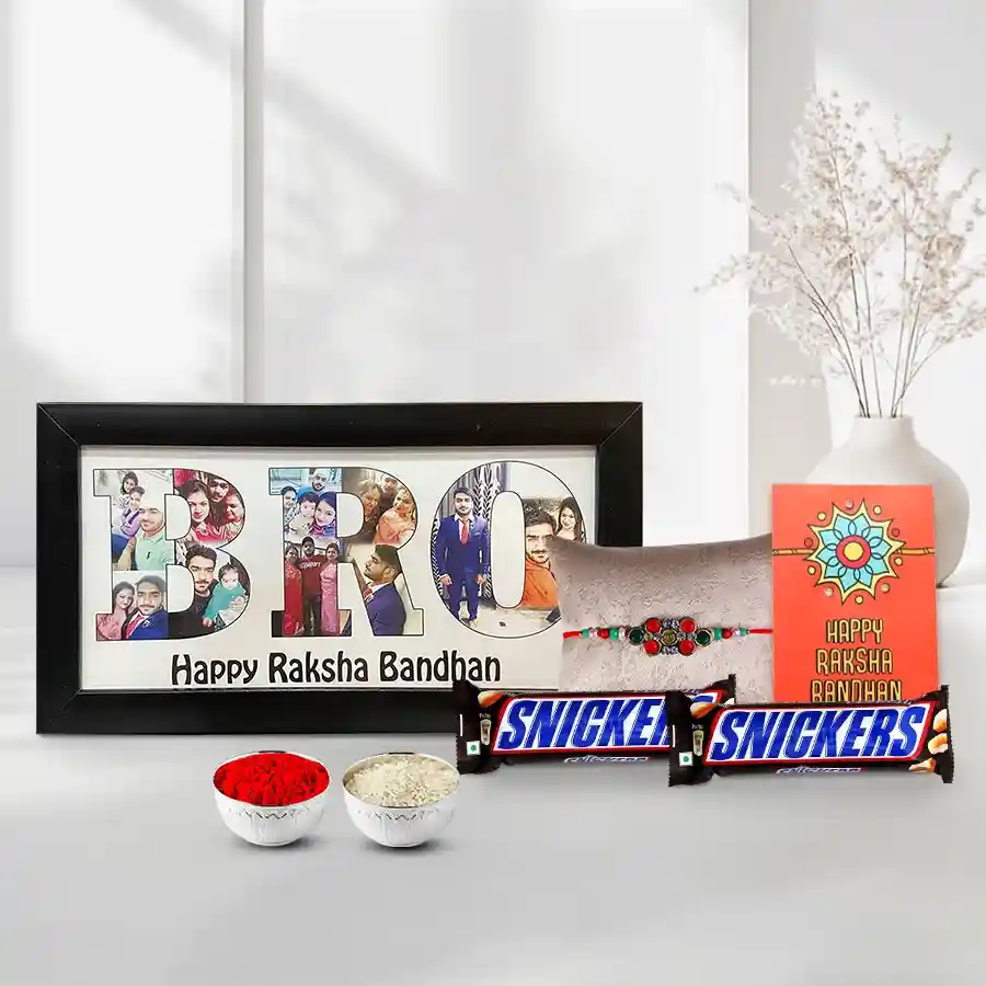 Personalized Photo Frame N Designer Rakhi Choco Blast