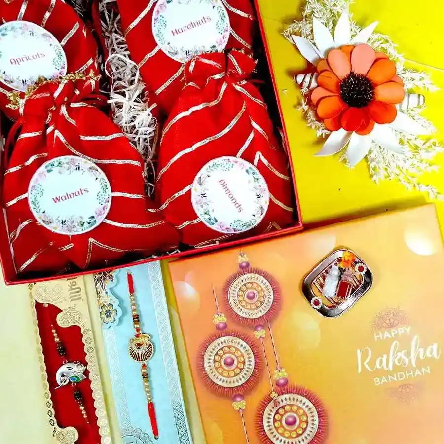 Arresting Ganesh Rakhi N Nuts Combo