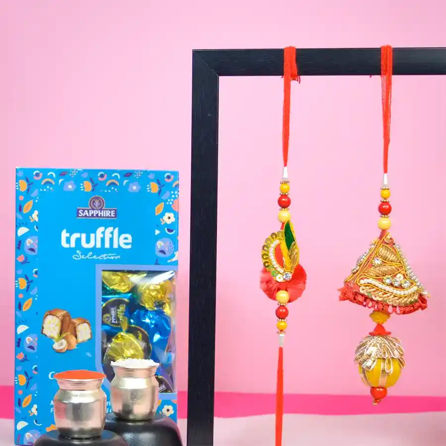 Stun with Designer Couple Rakhi