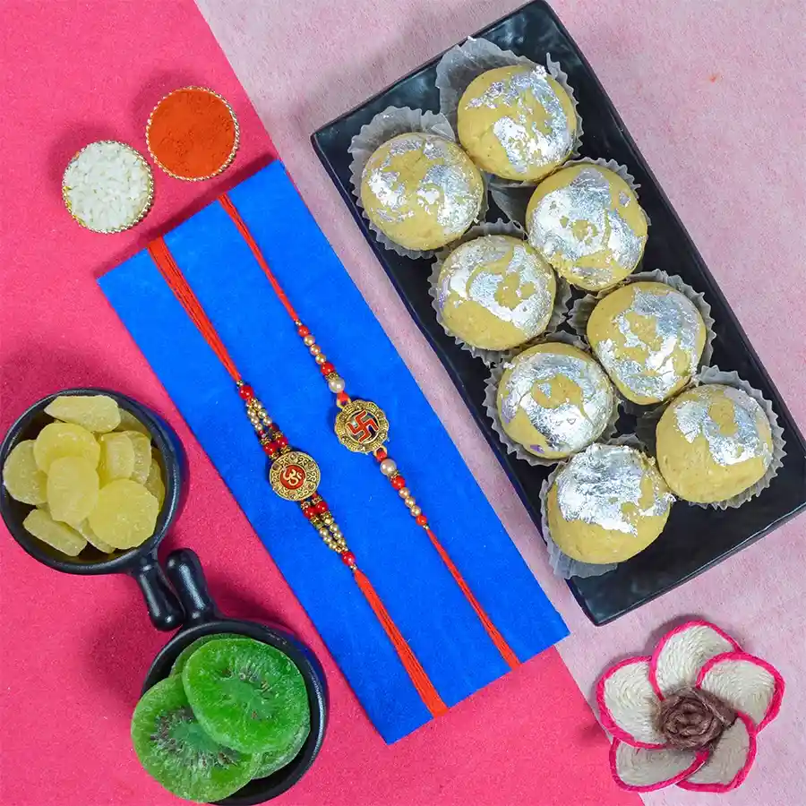 Exotic Dryfruits with Sweets n Rakhi Hamper