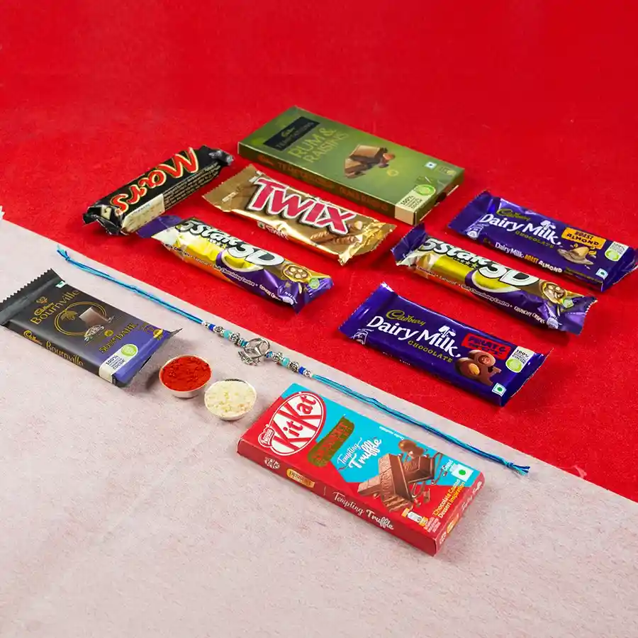 Cool Mercedes Rakhi with Chocolaty Treat