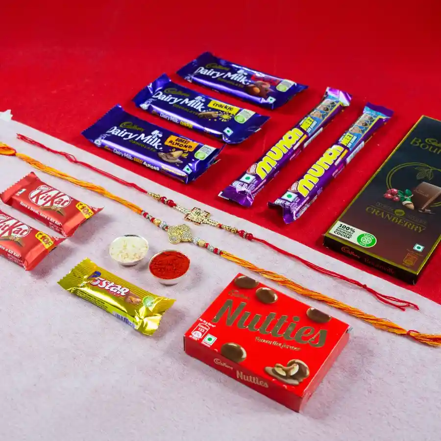 Stunning AD Rakhi n Chocolates Delight