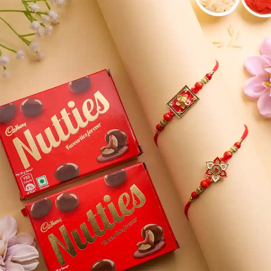 Marvellous Rakhi Set N Nutties Combo