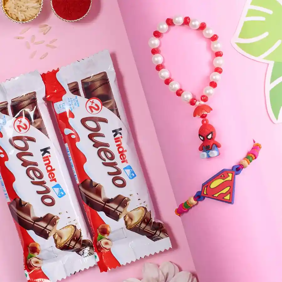 Marvellous Superhero Kids Rakhi N Kinder Bueno Xombo