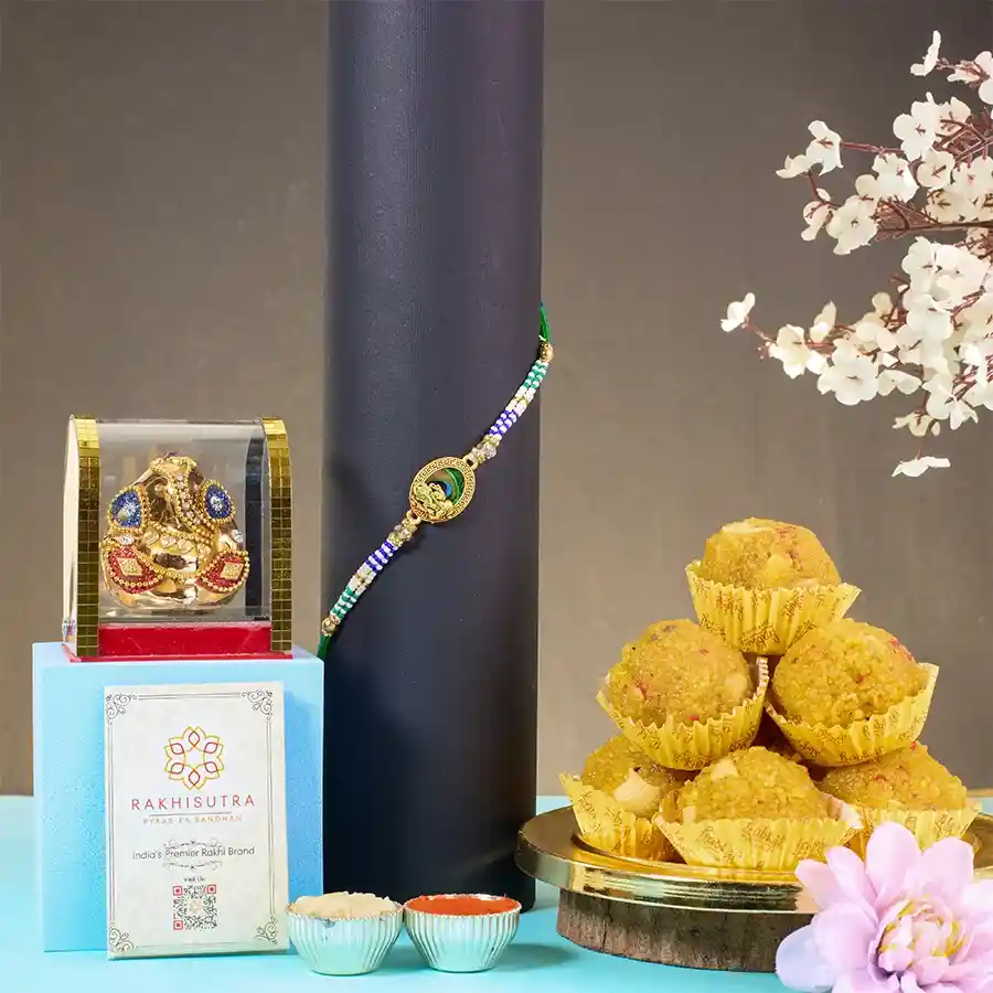 Amazing Ganesha Rakhi N Assorted Gifts Set