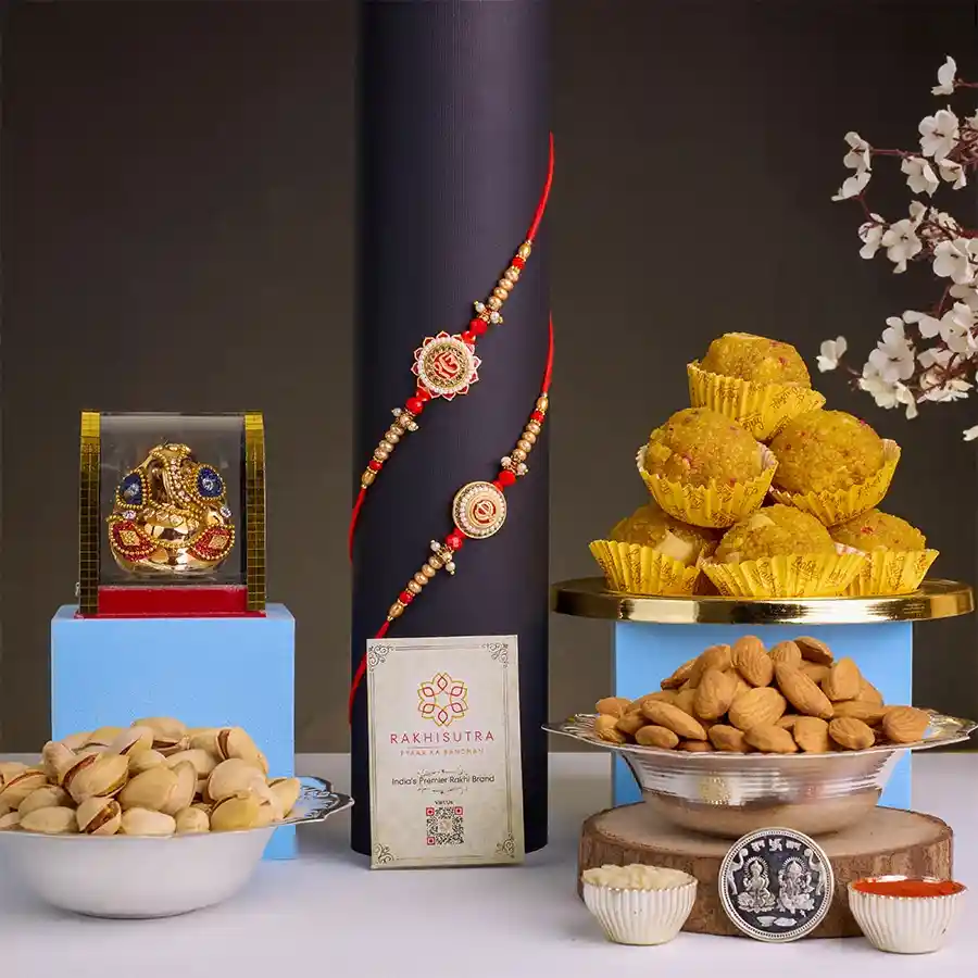 Traditional Punjabi Rakhi N Treats Hamper
