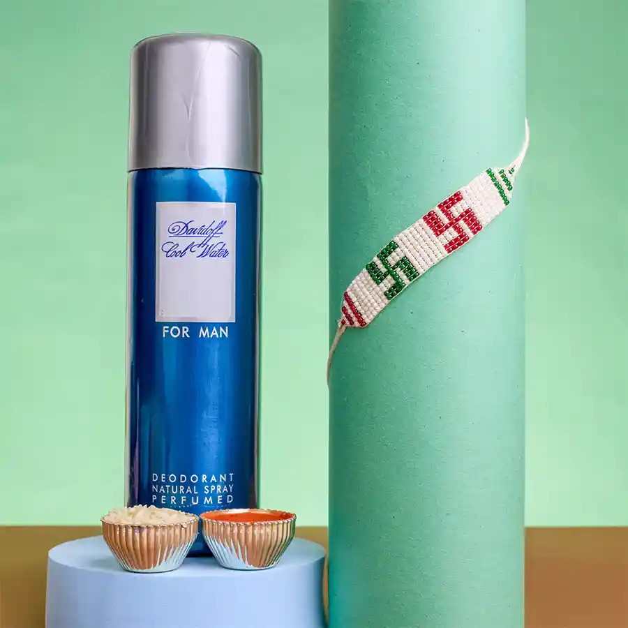 Elegant Swastik Rakhi N Fragrance Duo