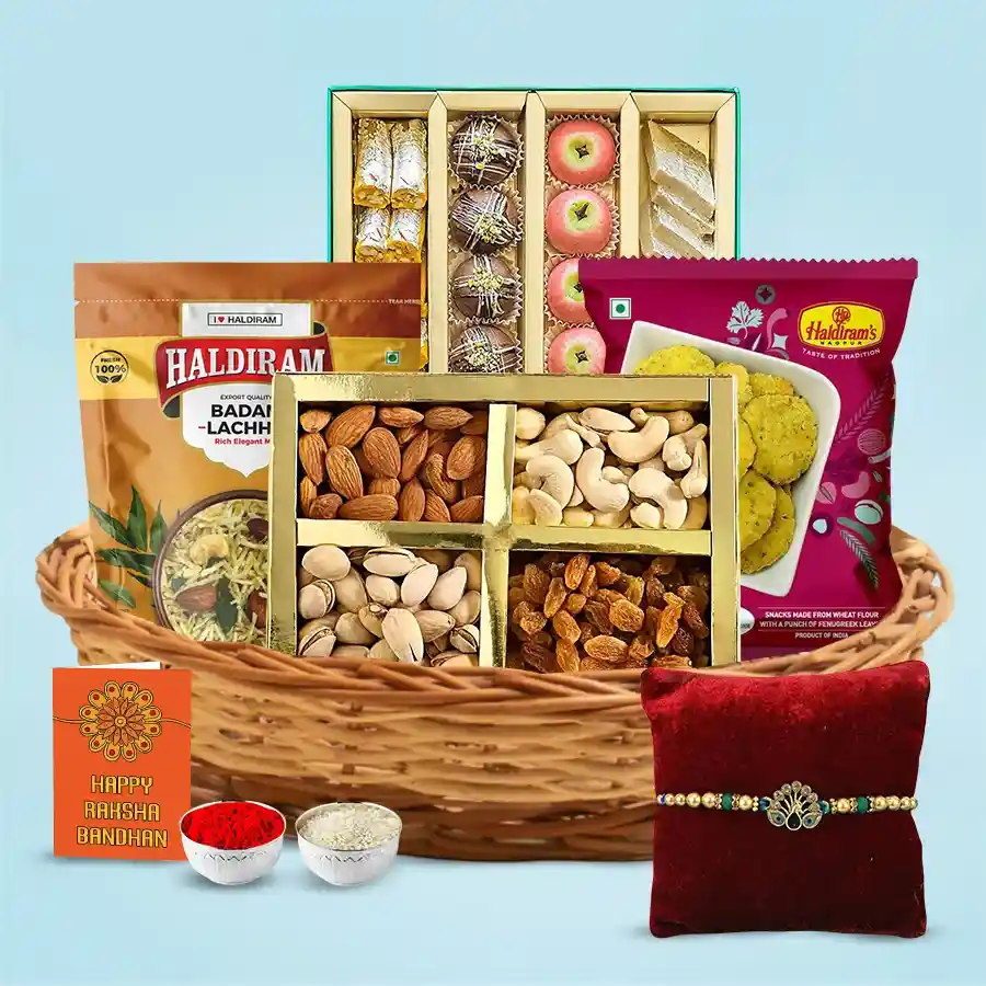 Delightful Basket of Rakhi Treat