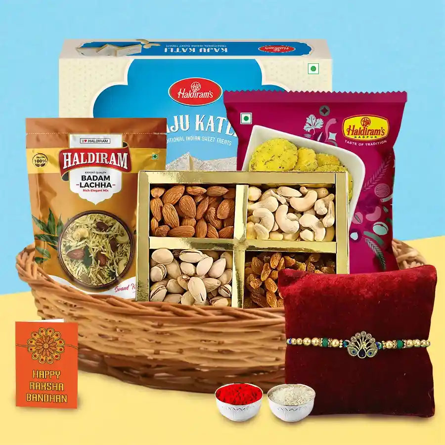 Auspicious Rakhi Basket of Savory Delights