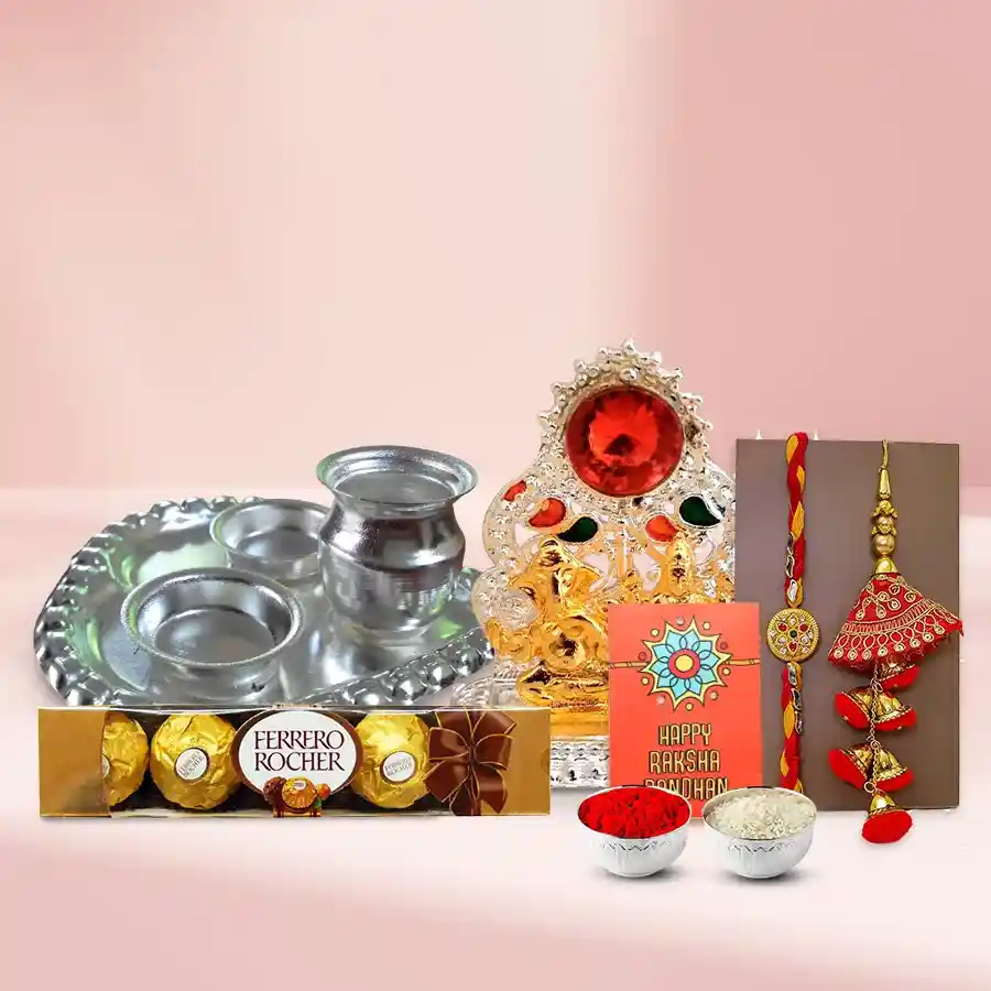 Paan Thali with Mandap Chocolate N Bhaiya Bhabhi Rakhi