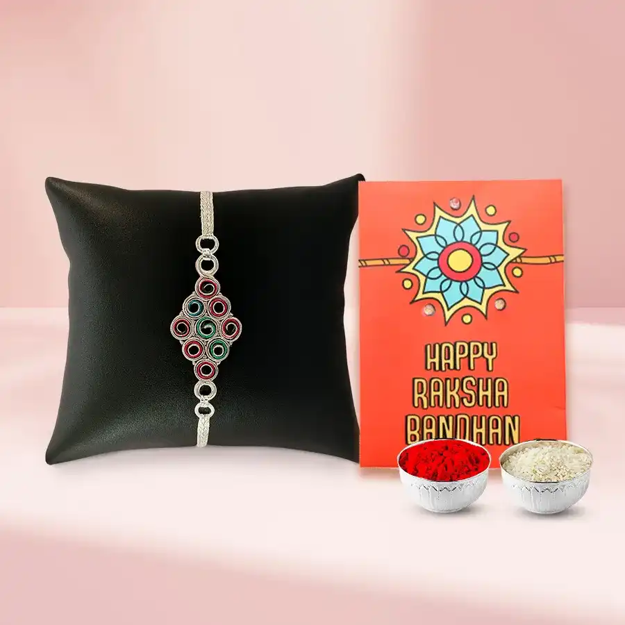 Trendy Silver Rakhi