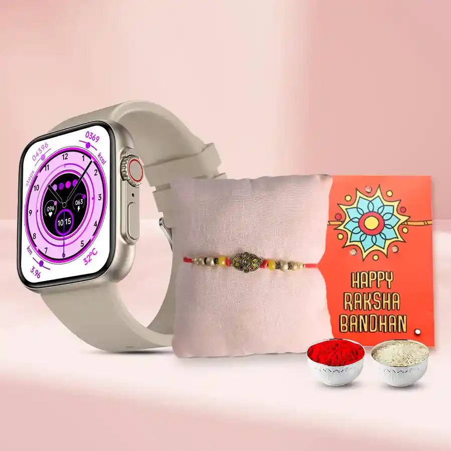 Traditional Rakhi N Fire Boltt Gladiator Gift Combo