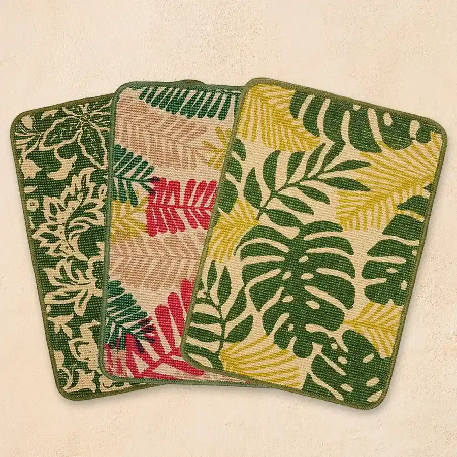 Cheerful Jute Home Doormat in vibrant yellow, rectangular shape, 40x60 cm, antiskid, perfect for welcoming guests.