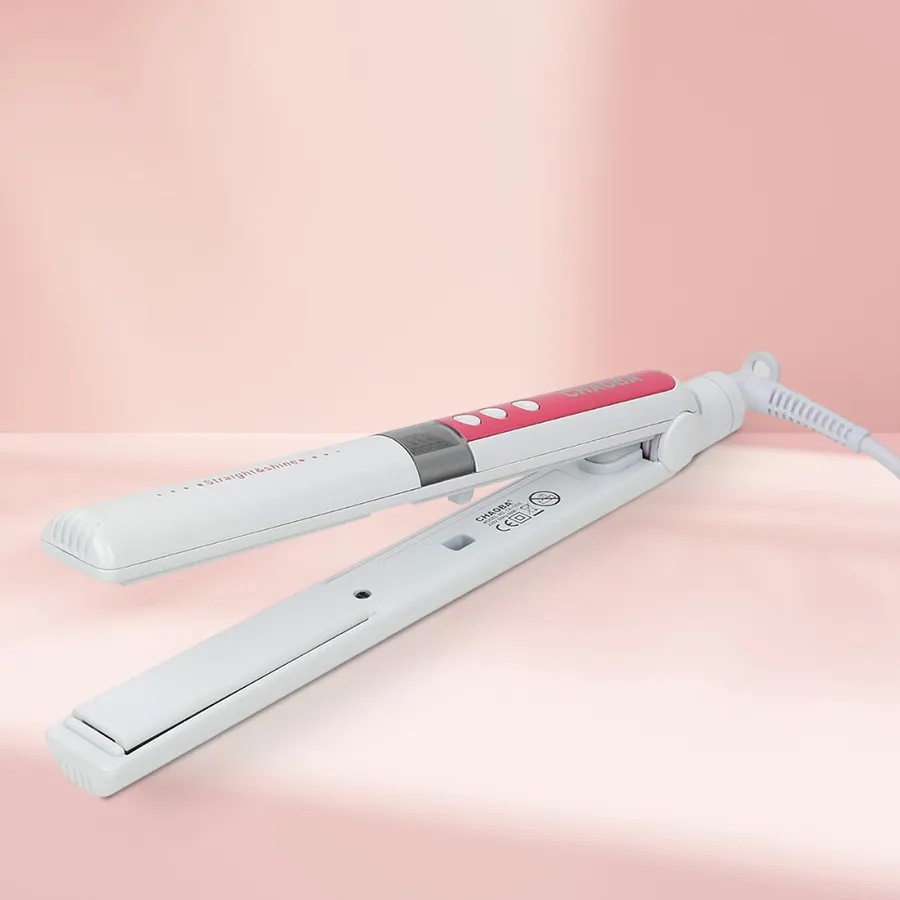 Effortless Nova Hair Straightener showcasing sleek design and features like floating plates and digital display. Perfect for achieving smooth hair effortlessly.