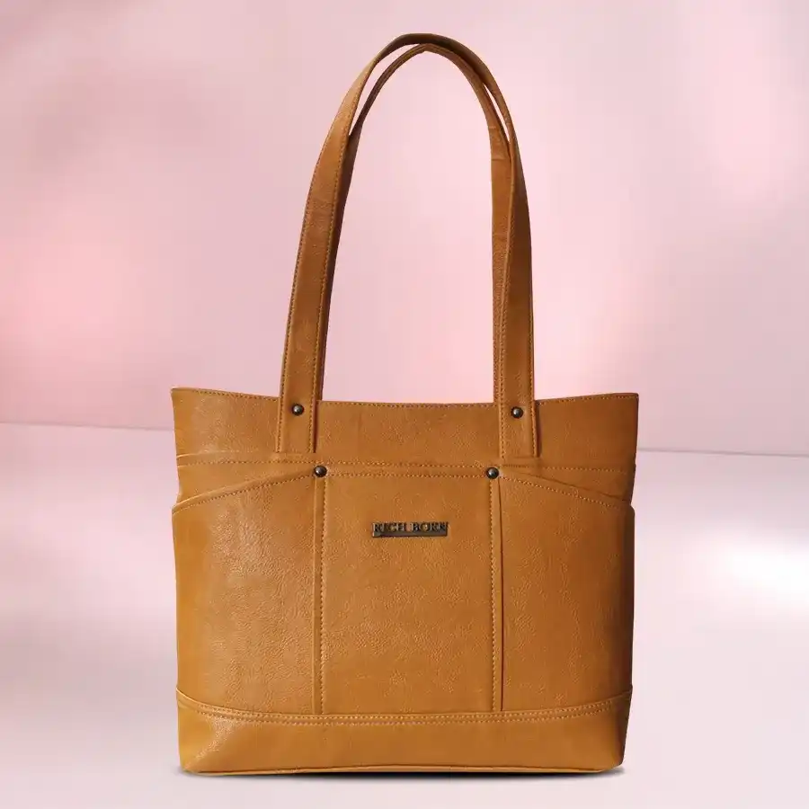 Chic Chocolate Brown Ladies Vanity Bag made of vegan leather by Richborn.