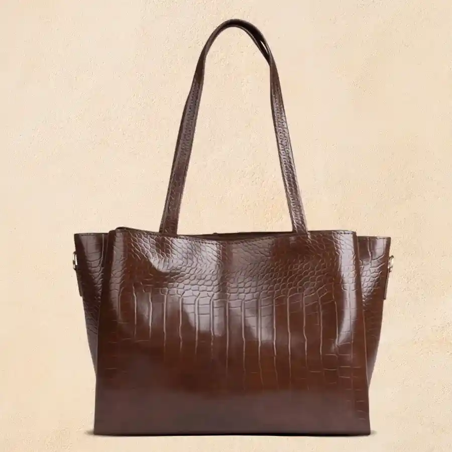 Chocolate Brown Everyday Vanity Delight, a stylish faux leather shoulder bag designed for daily use.