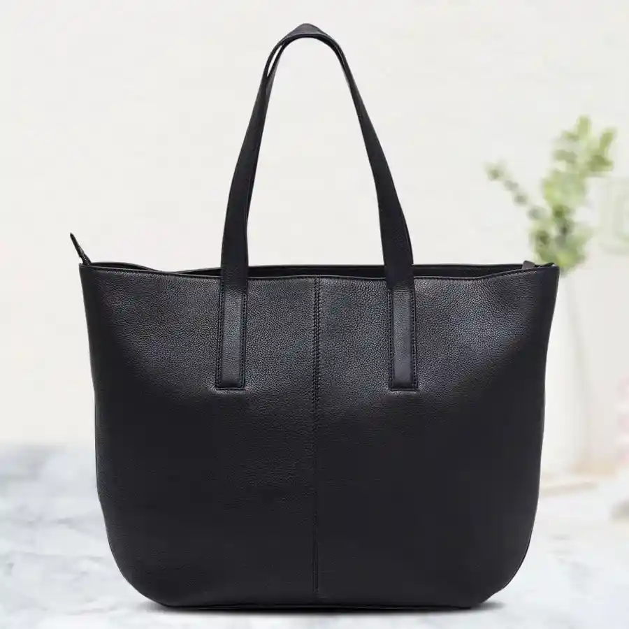 Trendsetting Embossed Pattern Ladies Shoulder Bag in Charcoal Black, featuring faux leather material and two compartments for stylish organization.